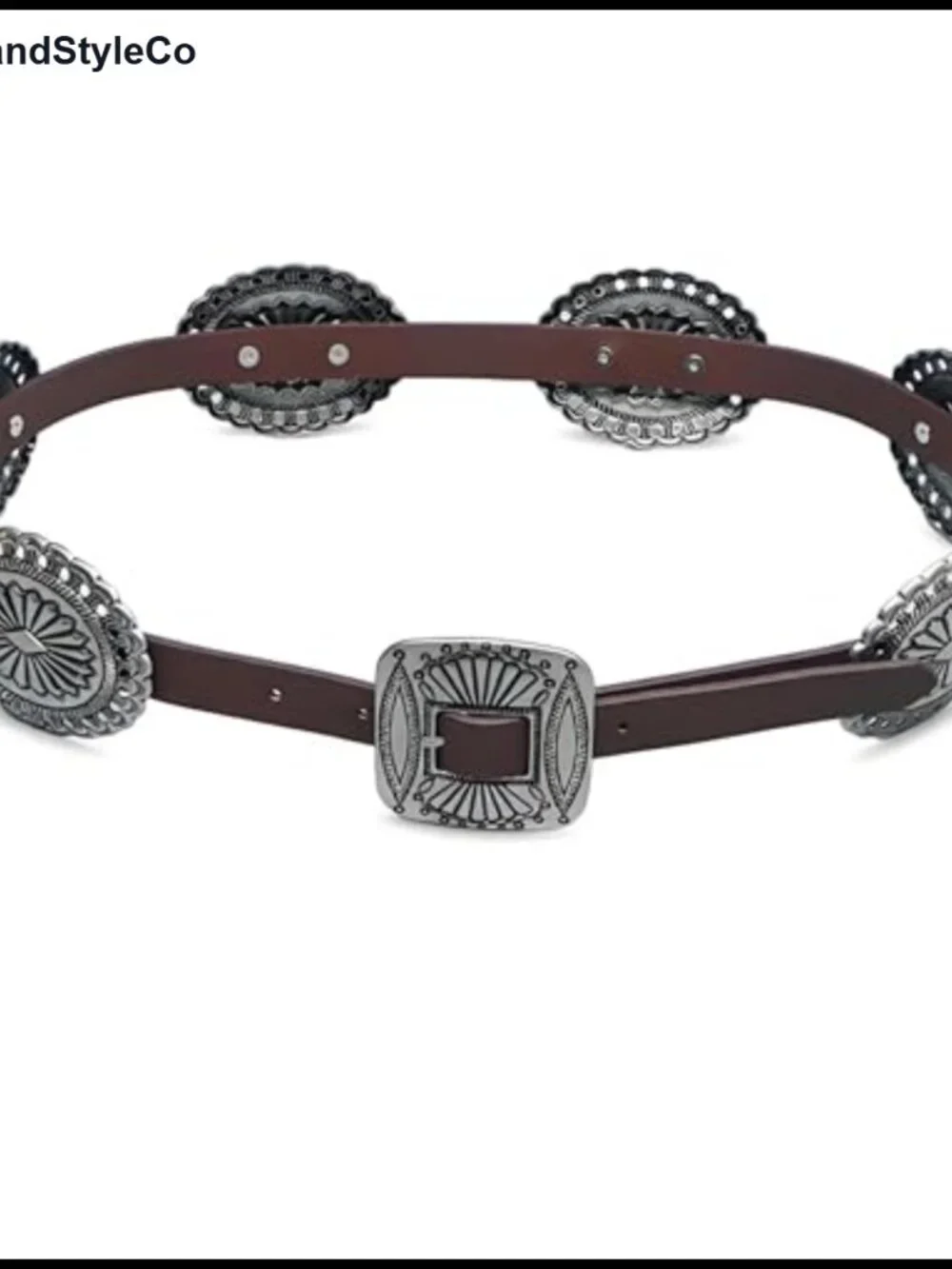 Western Concho Belt Faux Leather Cowgirl Rodeo Country Concert Waist 30-35